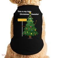 Funny This Is My Ugly Christmas Sweater Doggie Tank thumb 0