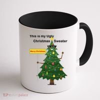 Funny This Is My Ugly Christmas Sweater Coffee Mug thumb 1