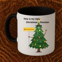 Funny This Is My Ugly Christmas Sweater Coffee Mug thumb 2