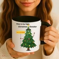 Funny This Is My Ugly Christmas Sweater Coffee Mug thumb 3
