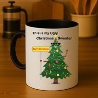Funny This Is My Ugly Christmas Sweater Coffee Mug thumb 4