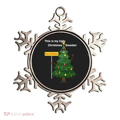 Funny This Is My Ugly Christmas Sweater Ornament
