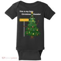 Funny This Is My Ugly Christmas Sweater Baby Bodysuit thumb 0