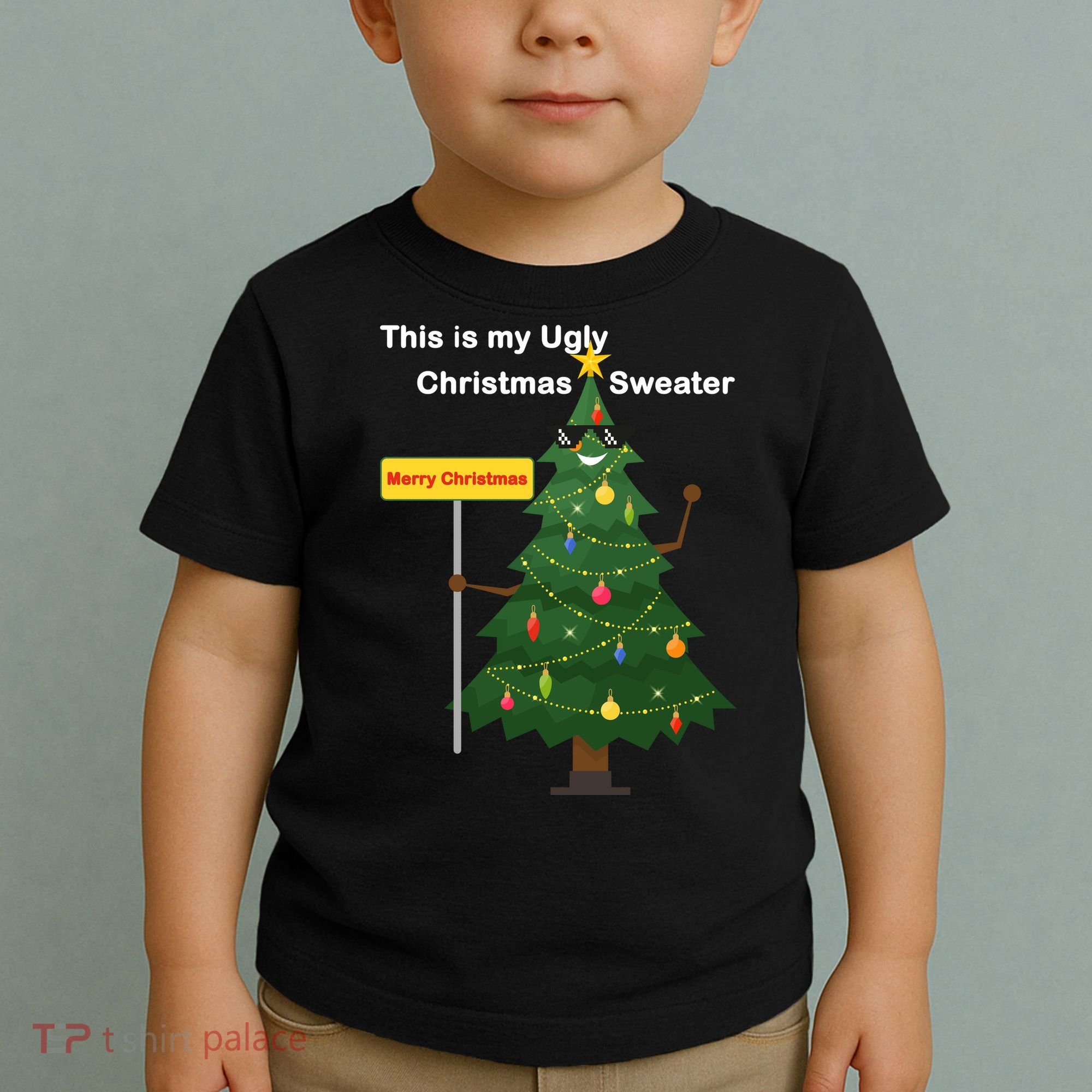 Funny This Is My Ugly Christmas Sweater Toddler T-Shirt
