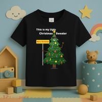 Funny This Is My Ugly Christmas Sweater Toddler T-Shirt thumb 3