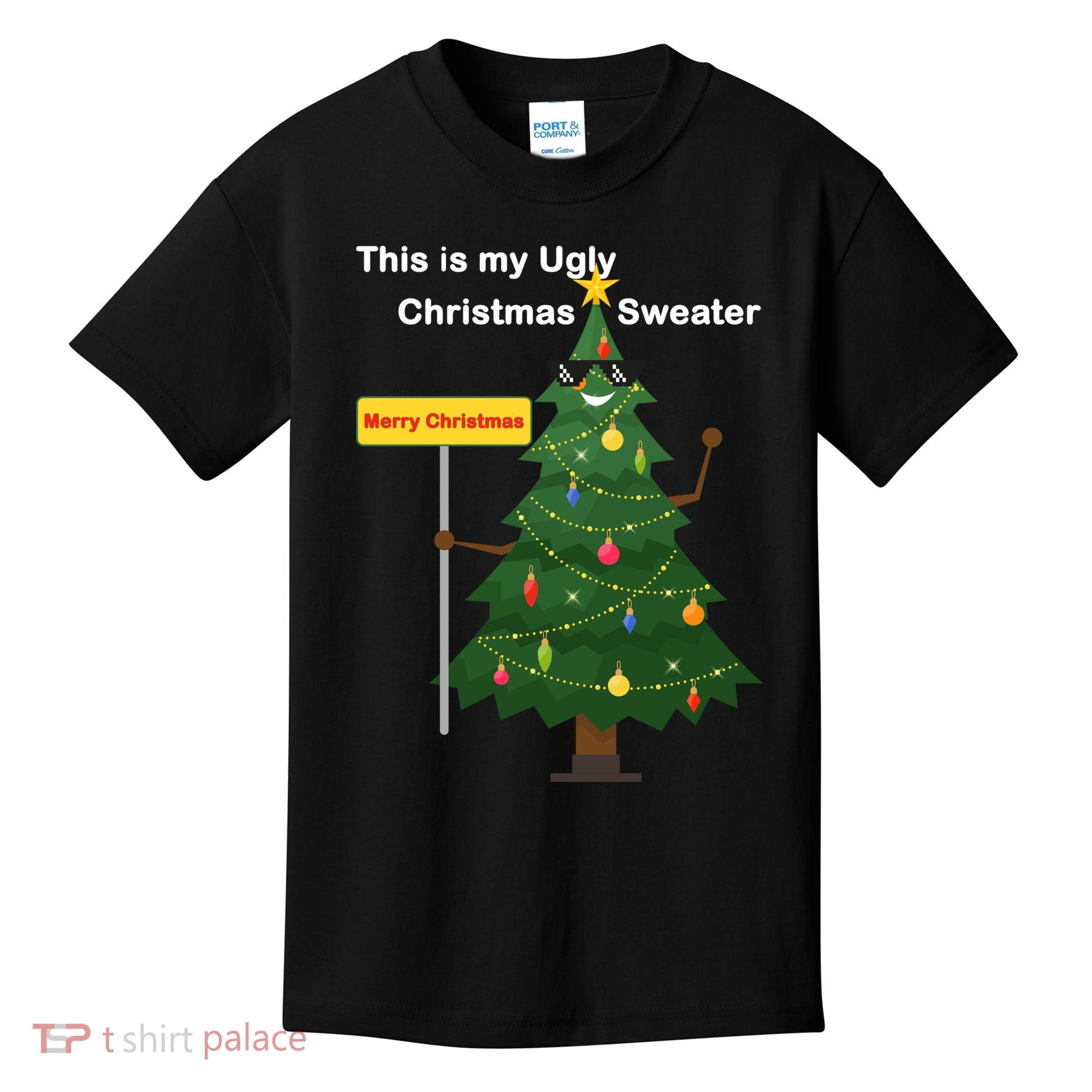 Funny This Is My Ugly Christmas Sweater Kids T-Shirt