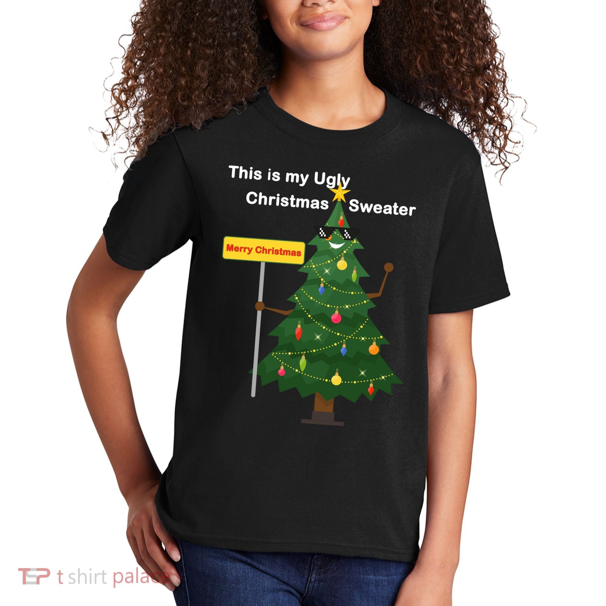 Funny This Is My Ugly Christmas Sweater Kids T-Shirt