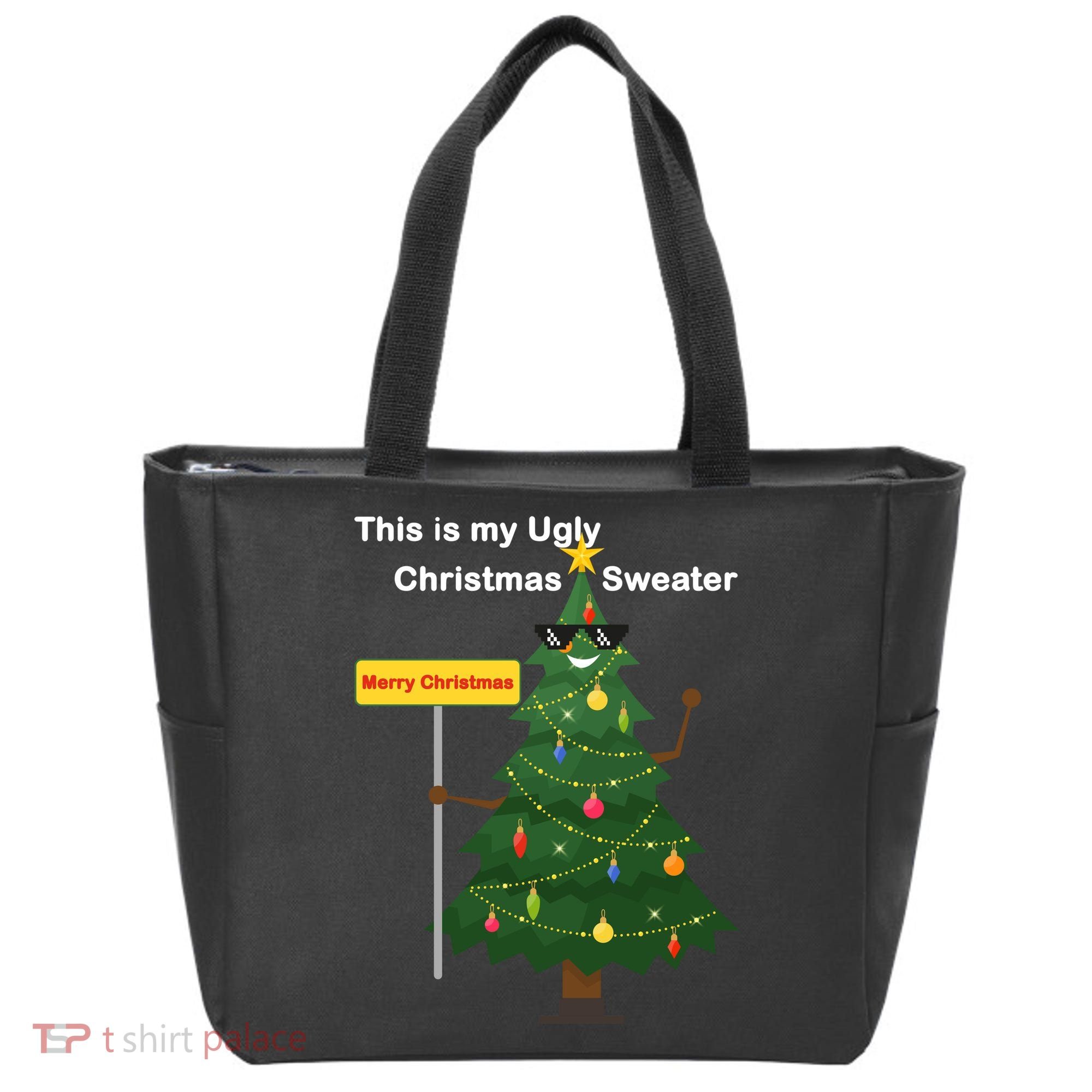 Funny This Is My Ugly Christmas Sweater Tote Bag