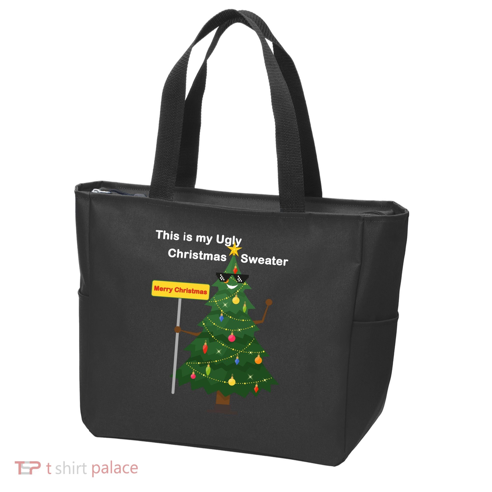 Funny This Is My Ugly Christmas Sweater Tote Bag