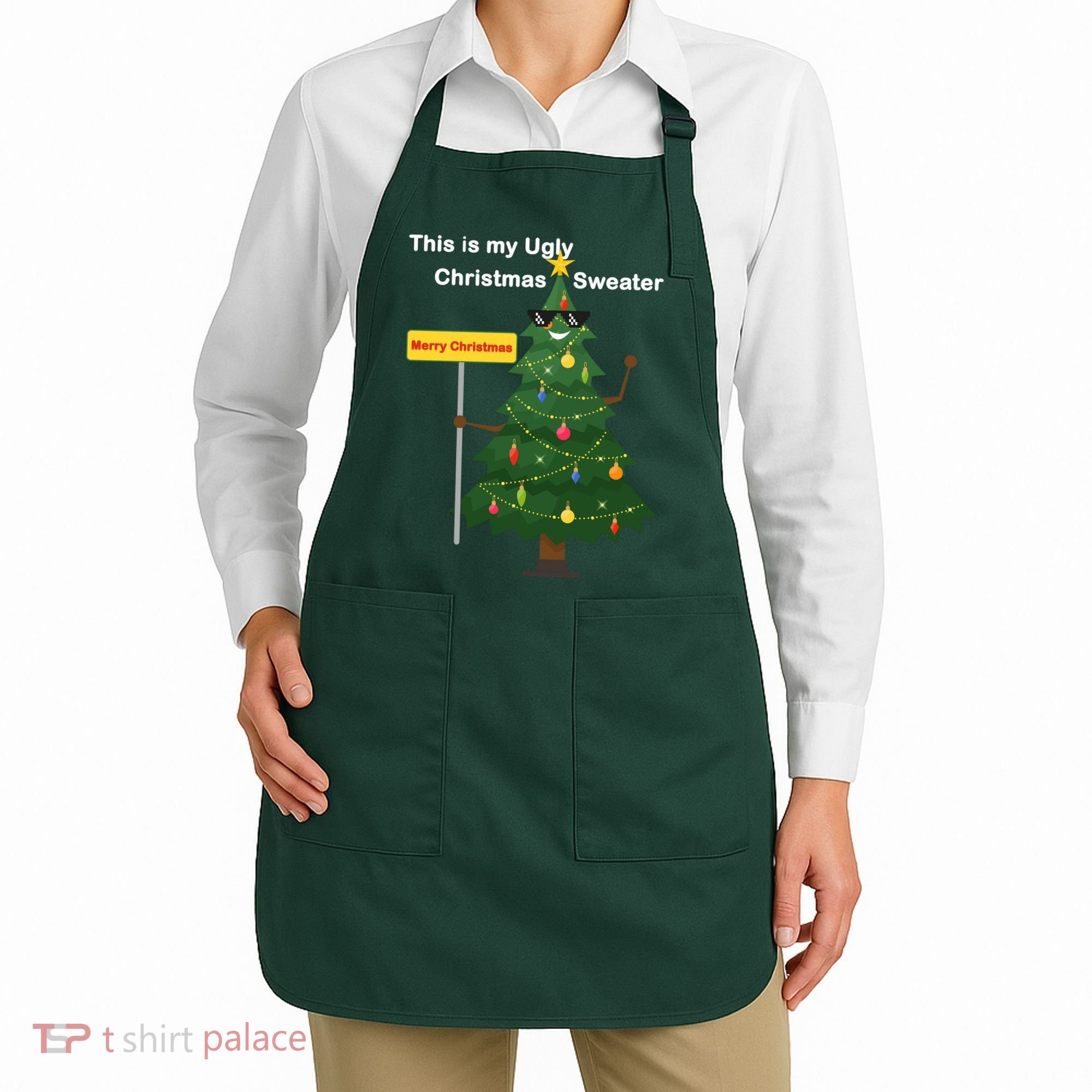 Funny This Is My Ugly Christmas Sweater Apron