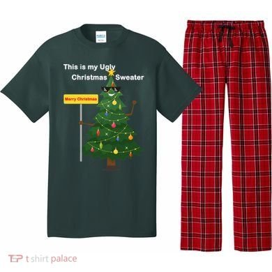 Funny This Is My Ugly Christmas Sweater Pajama Set