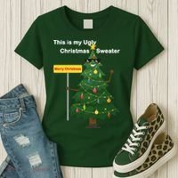 Funny This Is My Ugly Christmas Sweater Women's T-Shirt thumb 3