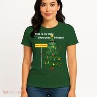 Funny This Is My Ugly Christmas Sweater Women's T-Shirt thumb 4