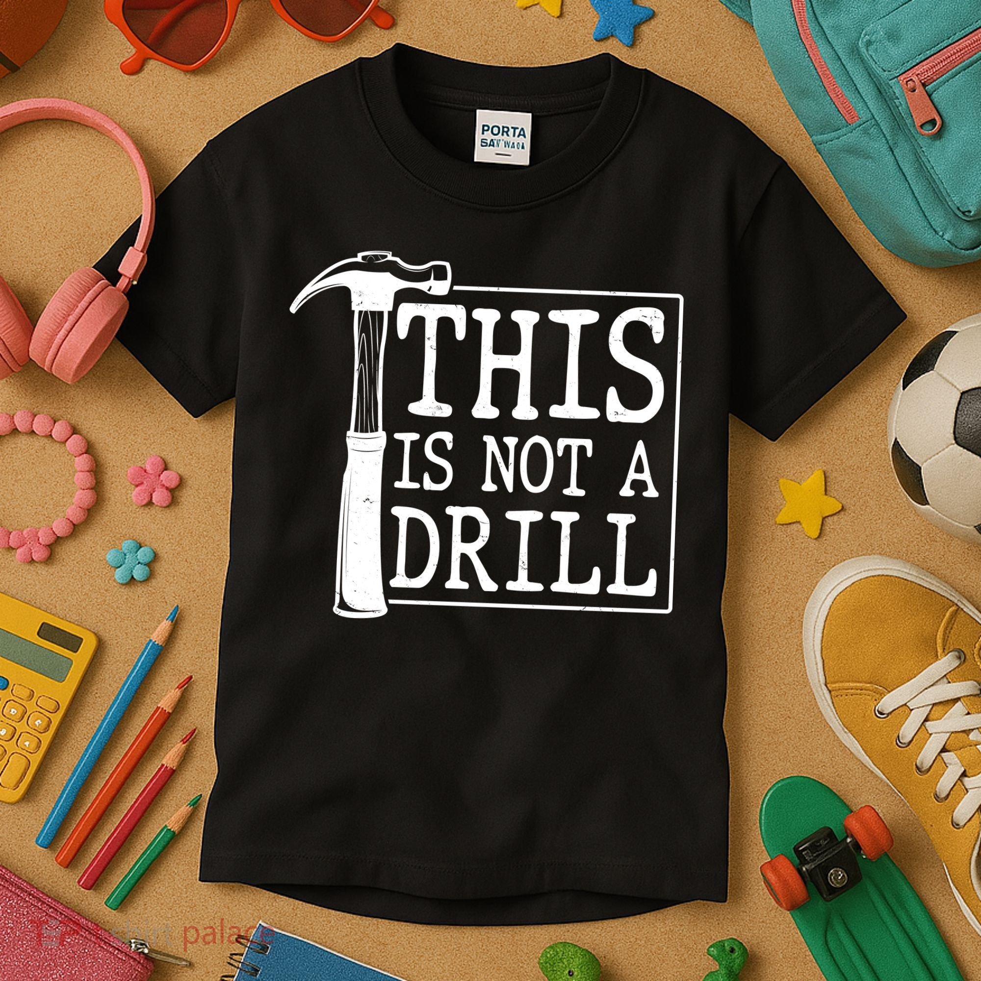 Funny This Is Not A Drill  Kids T-Shirt