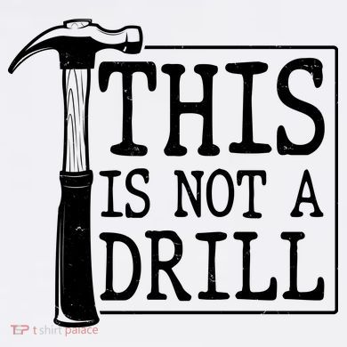Funny This Is Not A Drill  Comfort Colors Garment-Dyed Hooded Sweatshirt