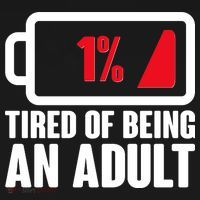 Funny Tired of Being An Adult Low Battery Ornament thumb 1