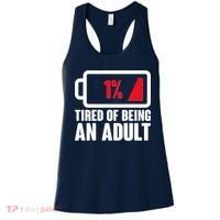 Funny Tired of Being An Adult Low Battery Women's Tank Top thumb 0