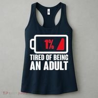 Funny Tired of Being An Adult Low Battery Women's Tank Top thumb 3