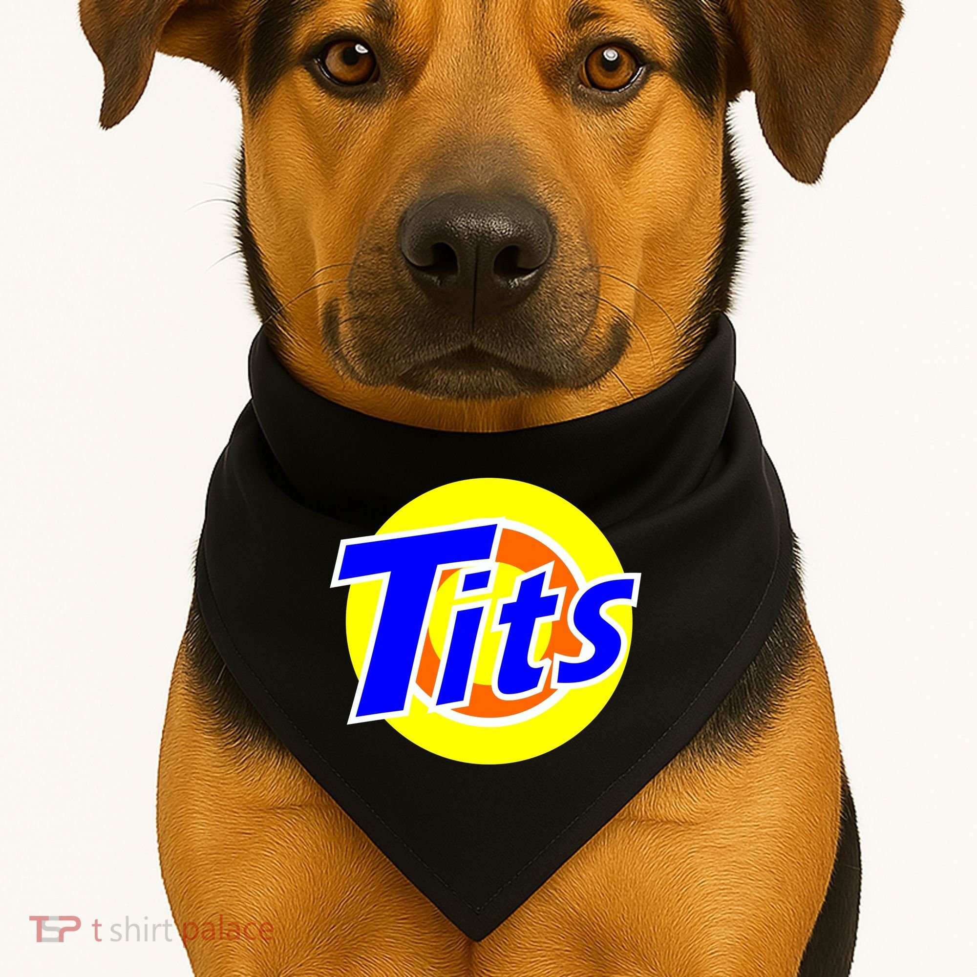 Funny Tits Logo USA-Made Doggie Bandana