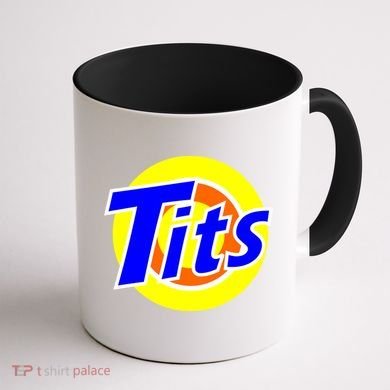 Funny Tits Logo Coffee Mug back
