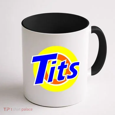 Funny Tits Logo Coffee Mug back