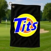 Funny Tits Logo Golf Towel thumb 1