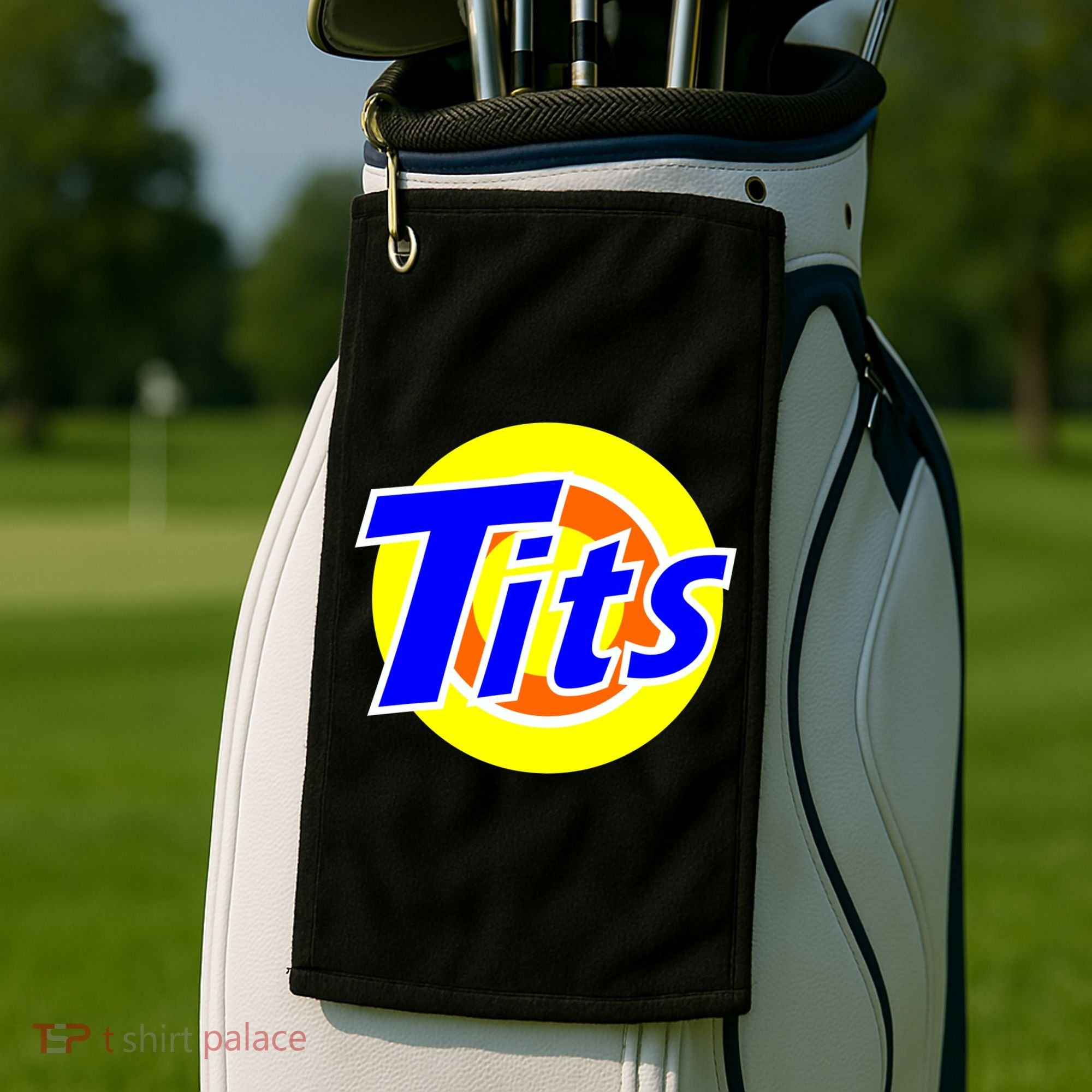 Funny Tits Logo Golf Towel