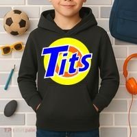 Funny Tits Logo Kids Hoodie thumb 2