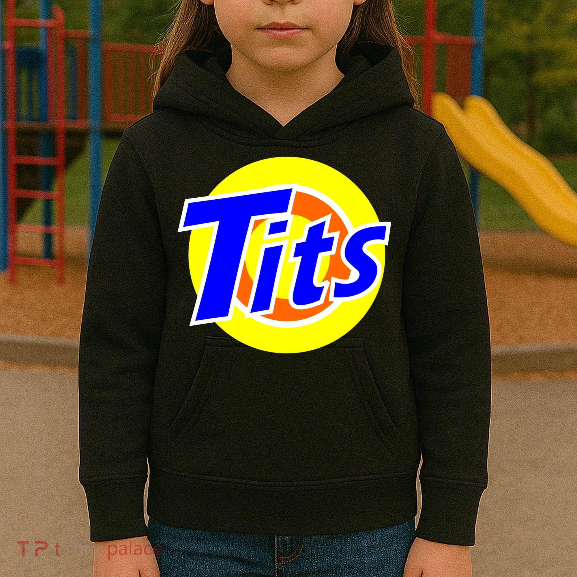 Funny Tits Logo Kids Hoodie