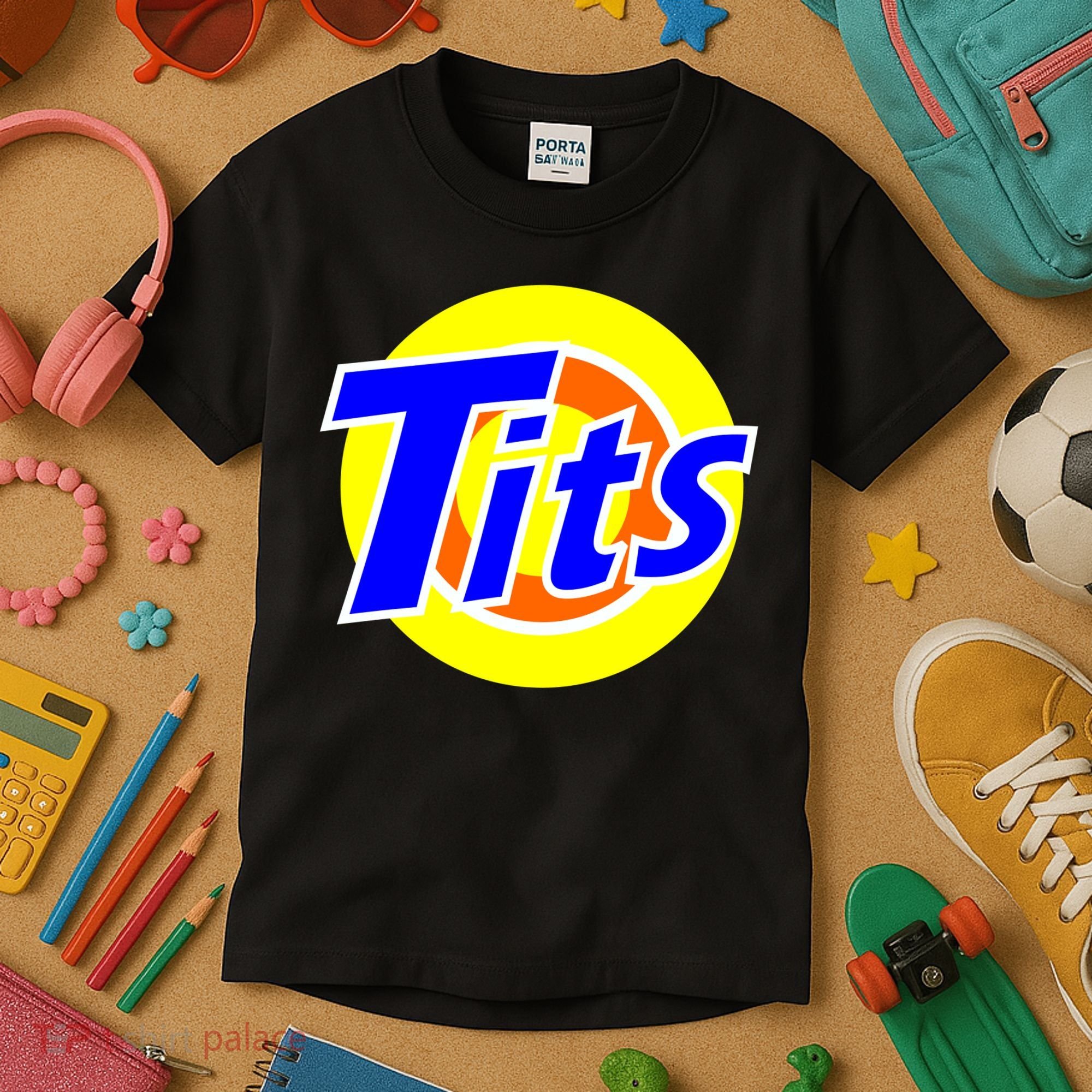 Funny Tits Logo Kids T-Shirt