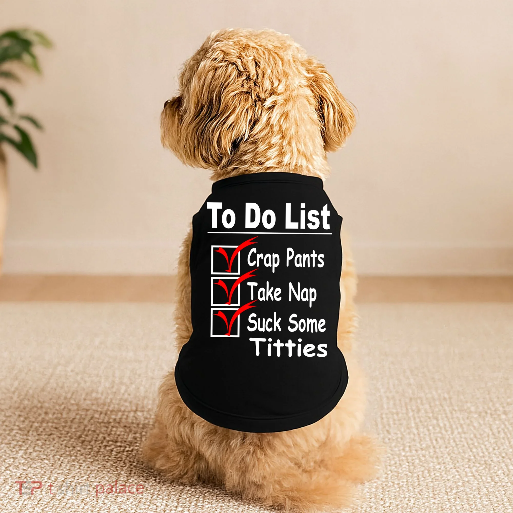 Funny To Do List Doggie Tank