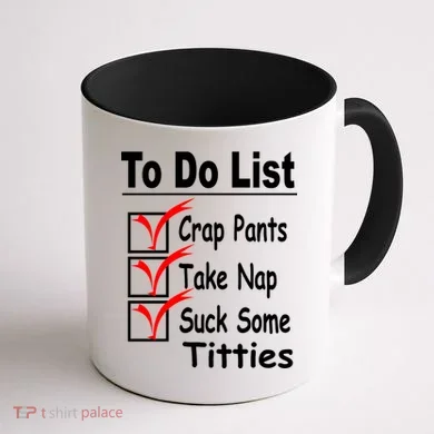 Funny To Do List Coffee Mug back