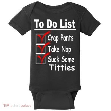 Funny To Do List Baby Bodysuit