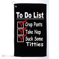 Funny To Do List Golf Towel thumb 0