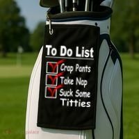 Funny To Do List Golf Towel thumb 2