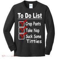 Funny To Do List Kids Long Sleeve Shirt thumb 0