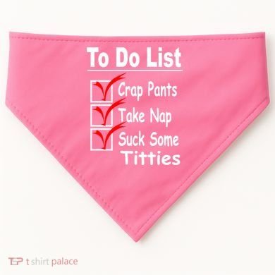 Funny To Do List USA-Made Doggie Bandana