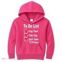 Funny To Do List Kids Hoodie thumb 0