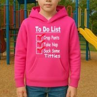 Funny To Do List Kids Hoodie thumb 2