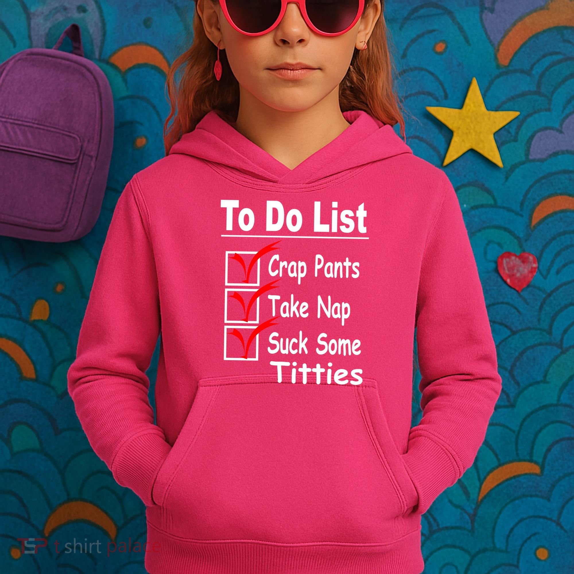 Funny To Do List Kids Hoodie