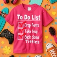 Funny To Do List Kids T-Shirt thumb 3