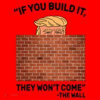 Funny Trump If You Built The Wall They Won't Come  Santa Hat thumb 1