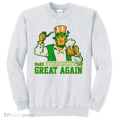 Funny Trump Make St Patrick's Day Great Again Sweatshirt