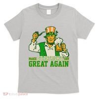 Funny Trump Make St Patrick's Day Great Again T-Shirt thumb 0