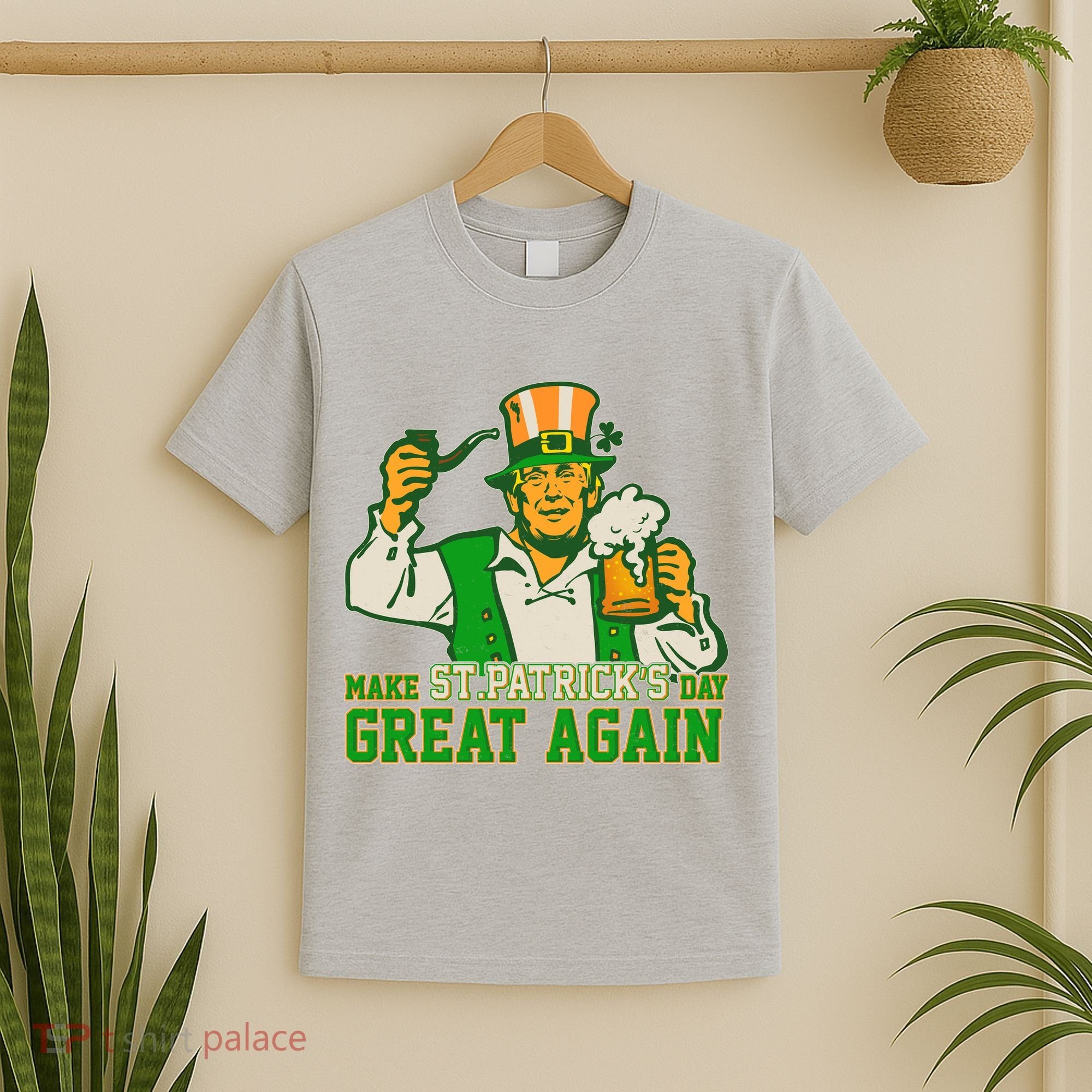 Funny Trump Make St Patrick's Day Great Again T-Shirt
