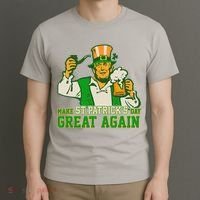 Funny Trump Make St Patrick's Day Great Again T-Shirt thumb 3