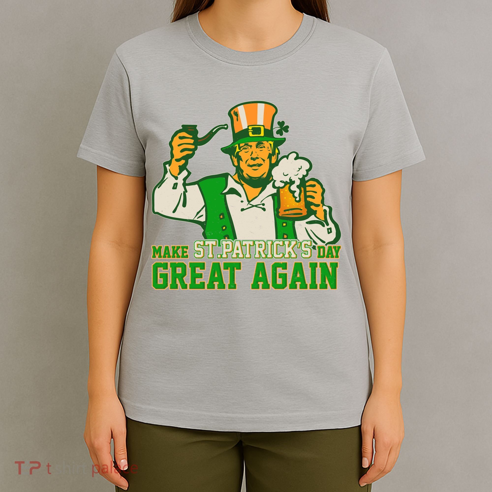 Funny Trump Make St Patrick's Day Great Again T-Shirt