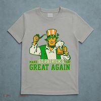Funny Trump Make St Patrick's Day Great Again T-Shirt thumb 5