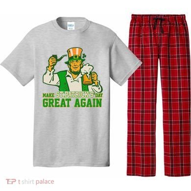 Funny Trump Make St Patrick's Day Great Again Pajama Set
