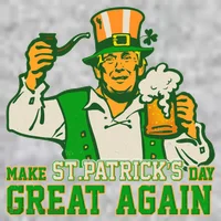 Funny Trump Make St Patrick's Day Great Again Toddler T-Shirt thumb 2